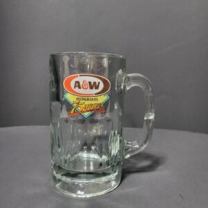 VTG A&W Restaurants 75 Years Anniversary Glass Mug Root Beer Float Stein 1994